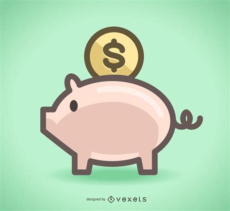 Piggy Bank Ahorro Icono Descargar Vector