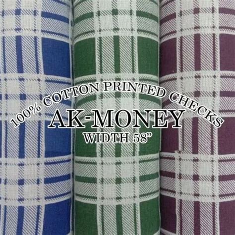 Cotton Printed Checks Shirting Fabric Machine Wash At Rs