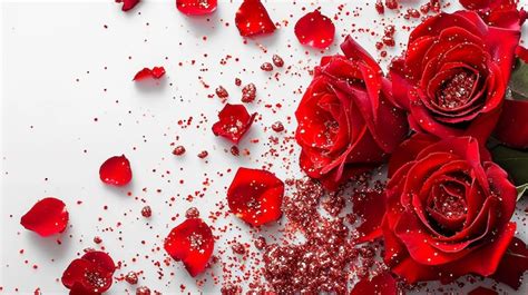 Premium AI Image | wallpaper with red roses for valentines day