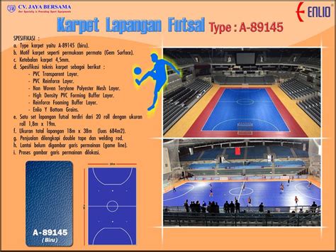 Karpet Lapangan Futsal Indoor A 89145 CV JAYA BERSAMA Co Id