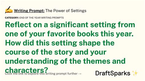 Writing Prompt The Power Of Settings DraftSparks