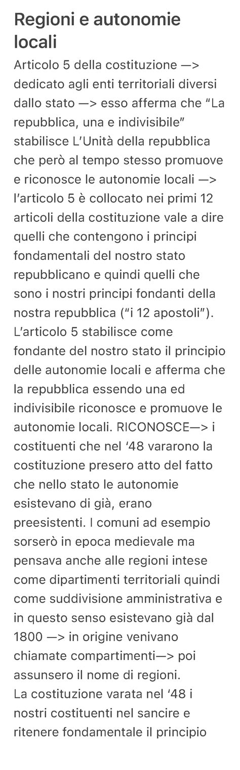 Regioni E Autonomie Locali Regioni E Autonomie Locali Articolo 5