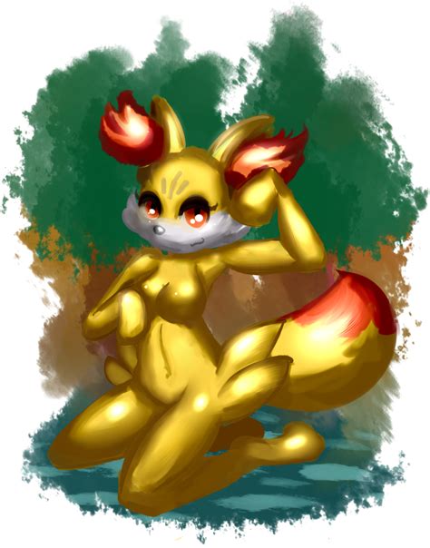 Rule 34 Anthro Breasts Elpatrixf Female Female Only Fennekin Looking At Viewer Nude Pokemon