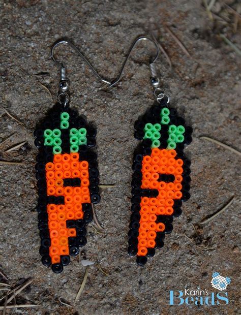 Carrots Earrings Hama Beads By KarinMind On DeviantArt