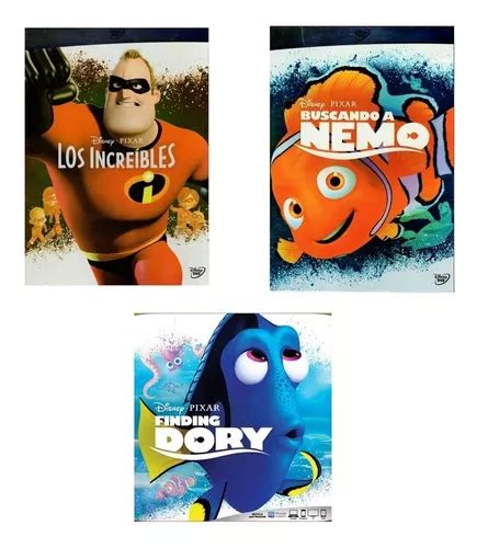 Paquete Clásicos Disney Nemo Dory Los Increibles Dvd Nuevo Meses Sin