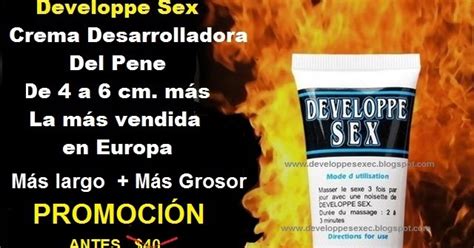 Developpe Sex Crema Para Agrandamiento Del Pene Developpe Sex Crema