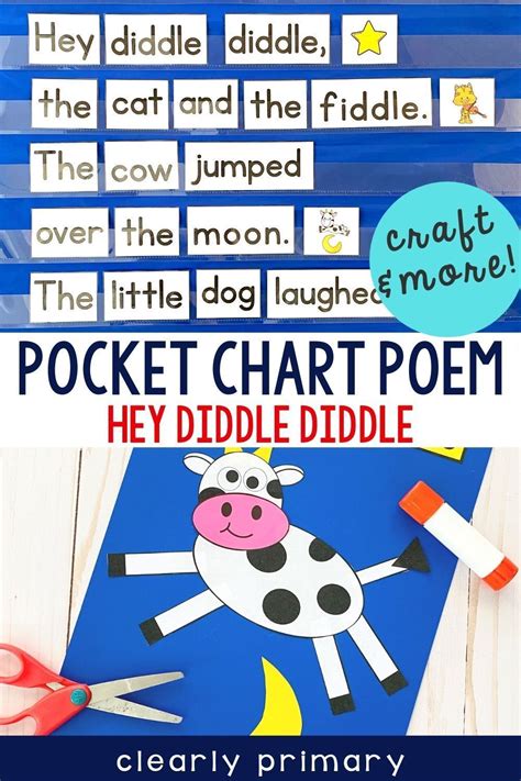 Hey Diddle Diddle Nursery Rhyme Activities Craft Pocket Chart Poem