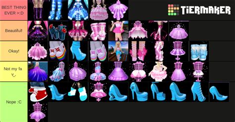 ~roblox Royale High~all The Skirts And Heels~ Tier List Community Rankings Tiermaker