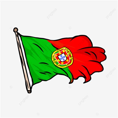 Portugal National Flag Vector Portuguese Flag Portugal Flag Waving