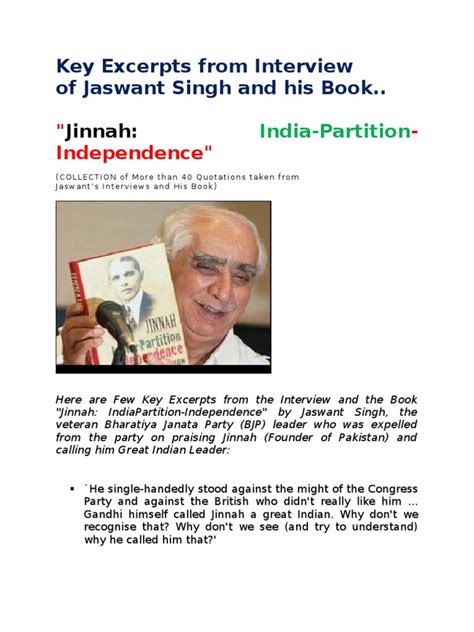 BOOK OF JASWANT SINGH ON JINNAH IN PDF