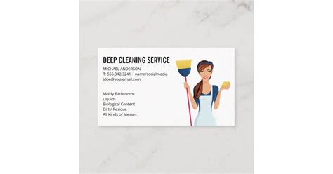 Cleaning Lady | House Keeping Services Business Card | Zazzle