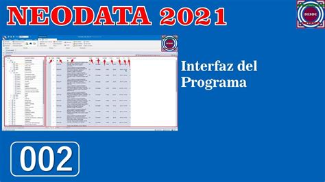 Interfaz Del Programa En Neodata Youtube