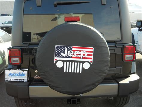 Jeep Wrangler Liberty All American flag 32" inch soft spare tire cover ...