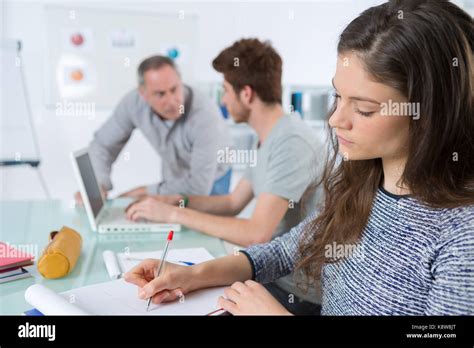 The Focused Class Stock Photo Alamy