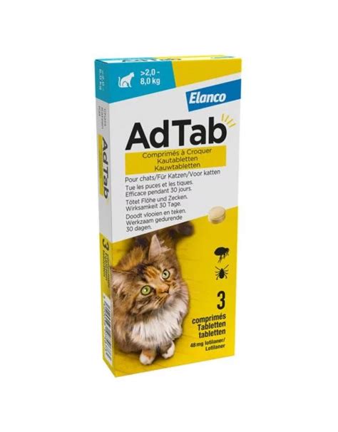 Adtab Kauwtablet Voor Katten Tab Anti Vlooien En Tekenmiddel