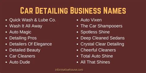 Catchy Car Detailing Business Names Ideas And Suggestions Ideas