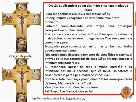 Magnificat Oração das Mãos ensanguentadas de Jesus