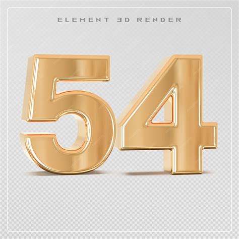 premium psd  number golden  render