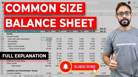 Common Size Balance Sheet Formula Calculations Step By Step Youtube