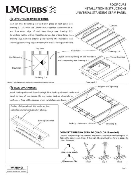 LMCurbs Roof Curb Installation Instructions For Universal Standing Se…