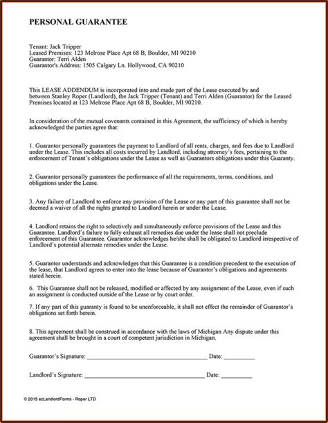 Lease Guarantor Form Form Resume Examples 7nya0zq59p