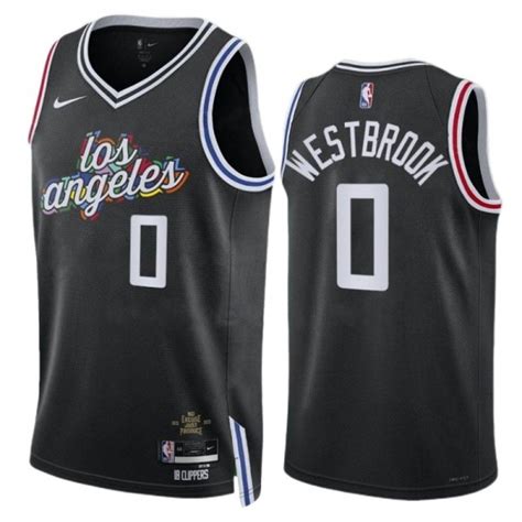 Los Angeles Clippers City Edition Noir Russell Westbrook Maillot 2022