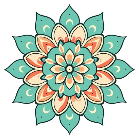 Colorful Mandala Vector Isolated On A White Background 35156372 Vector