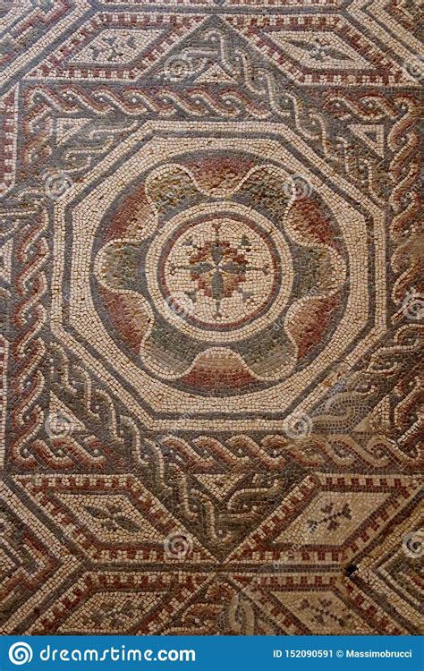 Piso De Mosaico Plaza Armerina Sicilia Italia Del Anuncio De Romana