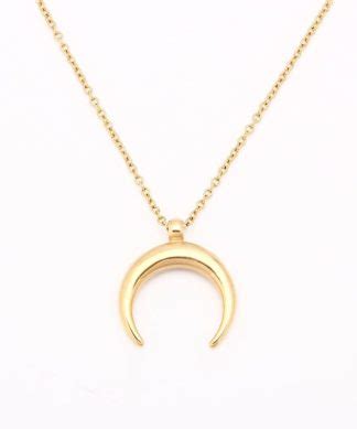 Collier Corne Lune Dor Bijoux Tendance Collier Tendance