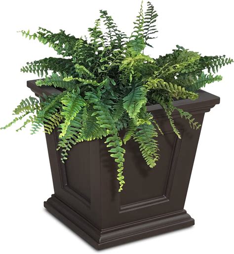 Amazon Mayne Fairfield In Square Planter Espresso Inl X