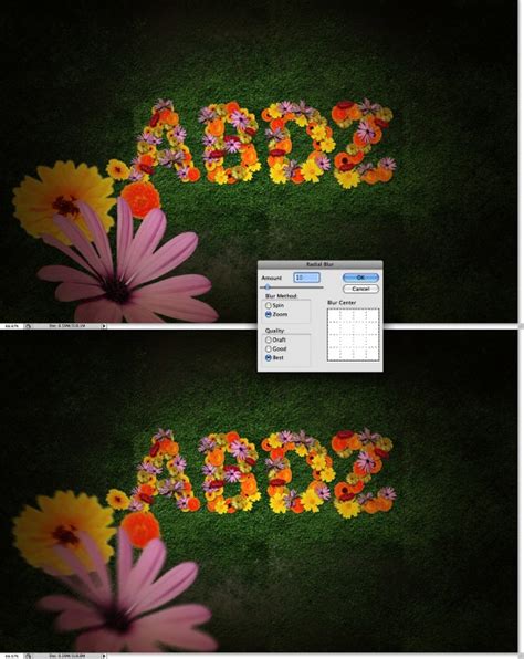 Super Easy And Cool Flower Text Effect In Photoshop