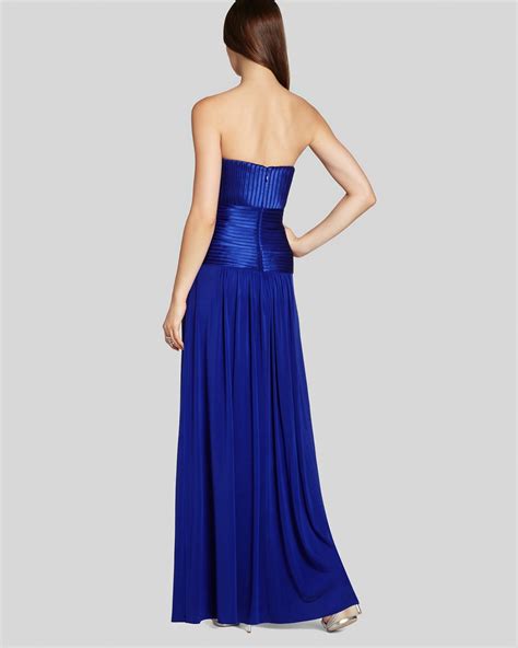 Bcbgmaxazria Bcbg Max Azria Gown Tasha Strapless In Blue Lyst