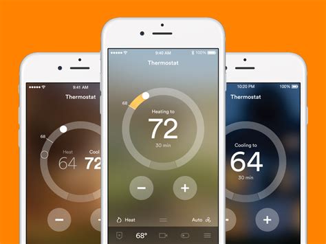 Vivint SmartHome Thermostat by Jeffrey Smith on Dribbble