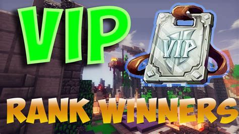 HYPIXEL VIP RANK WINNERS YouTube