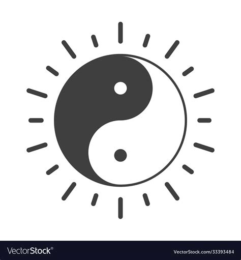 Ying Yang Symbol Harmony And Balance Human Vector Image