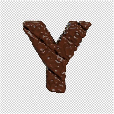 Premium Psd Letter Made Of Chocolate D Letter Y