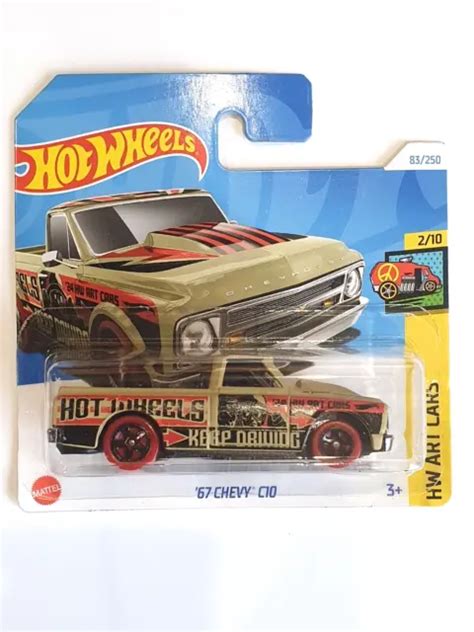 MINIATURE HOT WHEELS 1 64 Chevy C10 1967 Hw Art Cars 2024 EUR 4 00