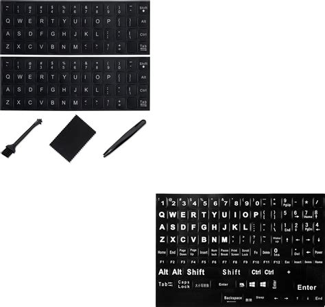 Amazon English Keyboard Sticker White Letter Black Background And