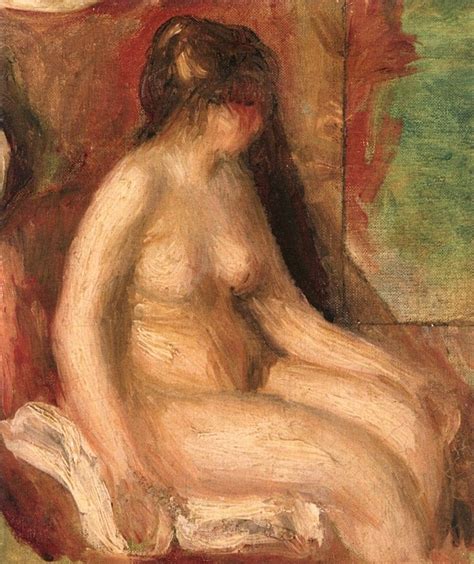 Female Seated Nude Painting Pierre Auguste Renoir Oil Paintings