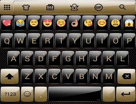 Android 용 Emoji Keyboard Gloss Goldblack Apk 다운로드
