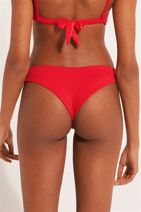 Slip Bikini Reggiseniiliano In Microfibra Riciclata A Costine Taglio Reggiseniiliano Donna