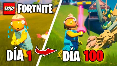 Como SOBREVIVIR 100 DÍAS en LEGO Fortnite YouTube