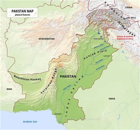 Pakistan Physical Map