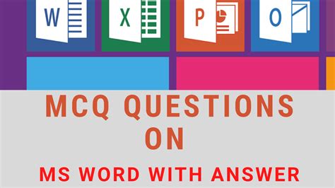 Mcq Questions On Ms Word With Answer Set Infotechsite