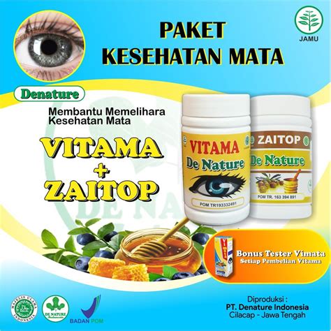 Jual Obat Kesehatan Mata Herbal Vitama Zaitop Bonus Tetes Mata De