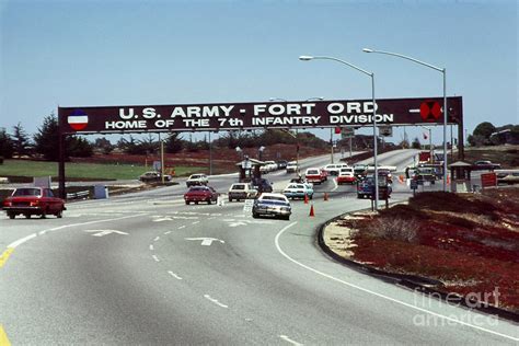 Main Gate 7th Inf. Div Fort Ord Army Base Monterey Calif. 1984 Pat ...