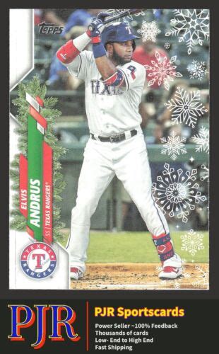 Topps Holiday Hw Elvis Andrus Texas Rangers Ebay