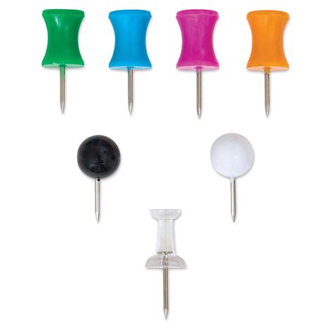 U Brands Push Pins Variety Pack 80count black and white round pins ...