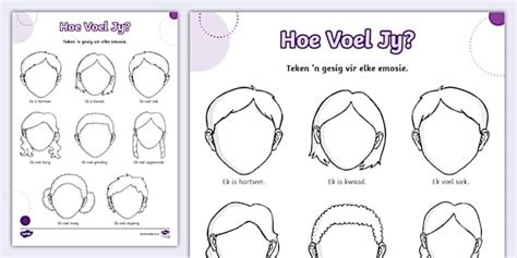 Hoe Voel Jy Teken Emosies Aktiwiteit Teacher Made