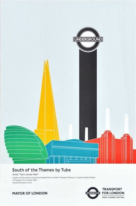 South Of The Thames London Underground Battersea Power Station Poster